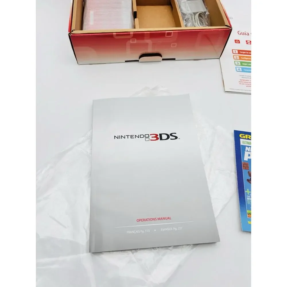 Nintendo 3DS Flare Red Complete in Box CIB Excellent Condition CRT-001